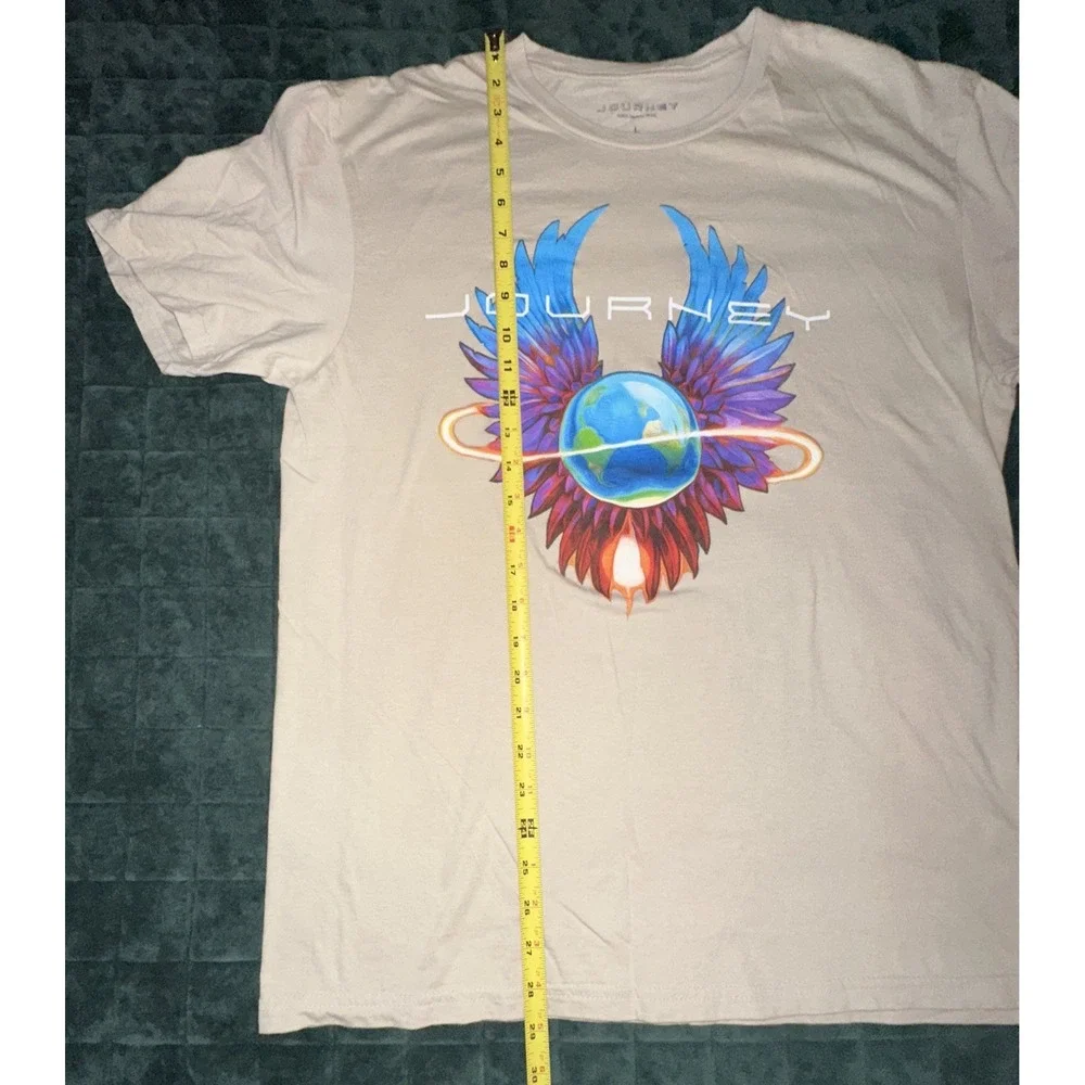 Journey Mens Short Sleeve Tee Shirt Large (L) Tan Casual Weekend